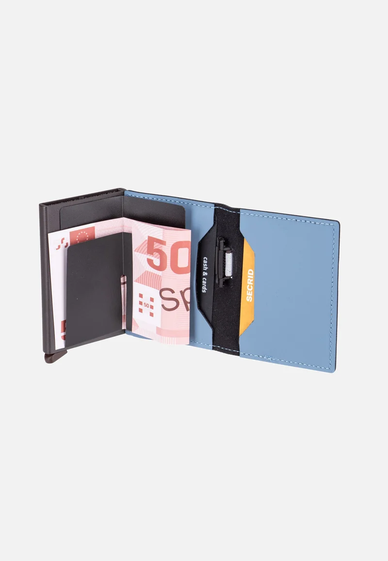 Bandwallet Matte Steel Blue-Brown - Portemonnaie