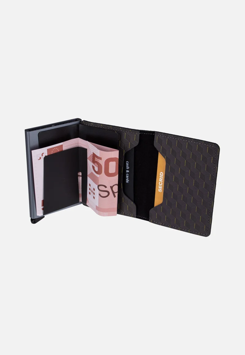 Slimwallet Optical Grey-Yellow - Portemonnaie