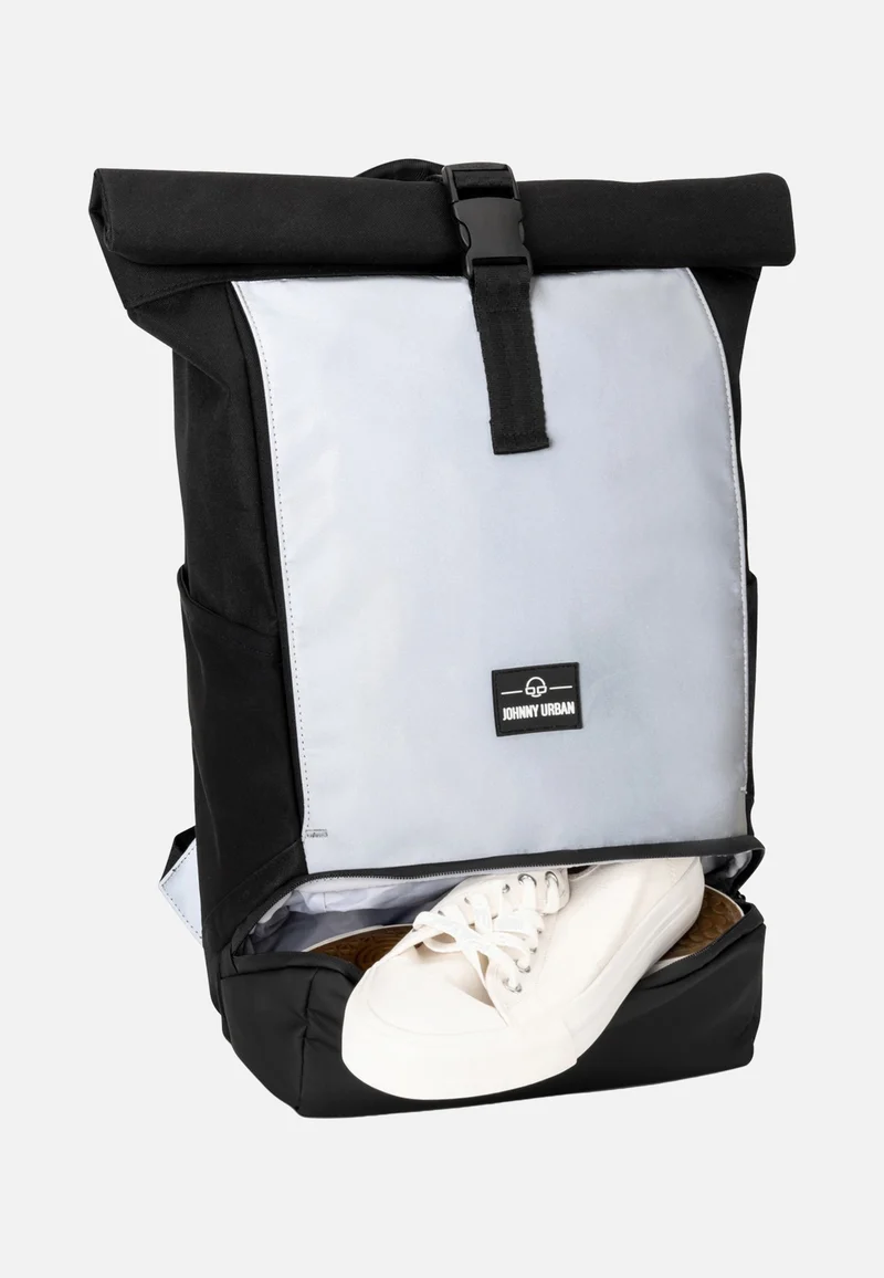 Allen Medium Black Reflective - Rolltop Rucksack