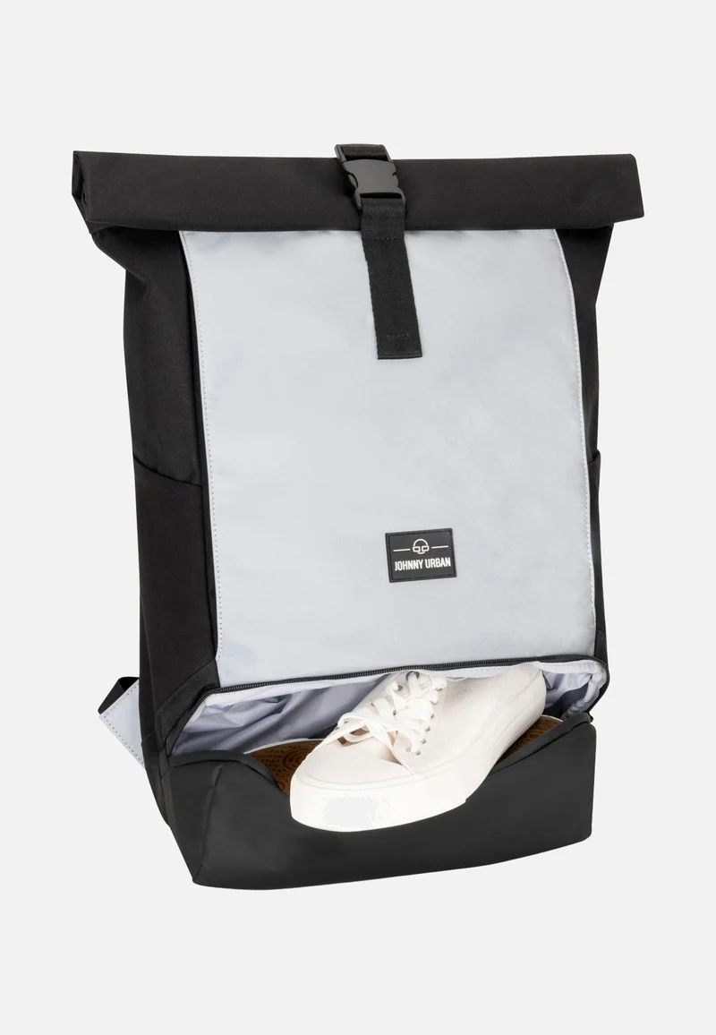 Allen Large Black Reflective - Rolltop Rucksack