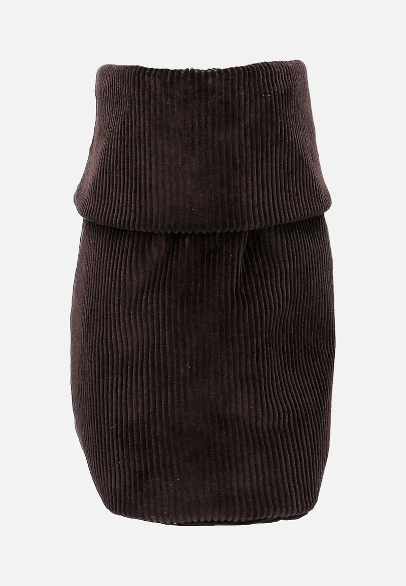 Mademoiselle M8 Cord/Espresso - Beuteltasche
