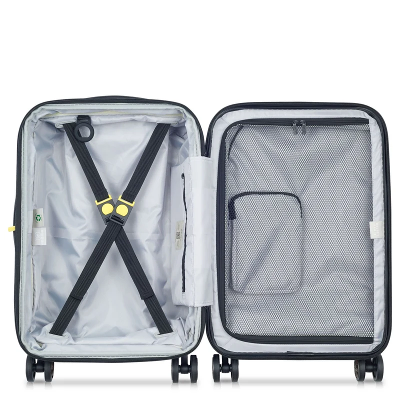 Delsey Paris Shadow 5.0 - 4-Rollen-Kabinentrolley mit Vordertasche S 55 cm erw. USB (marineblau)