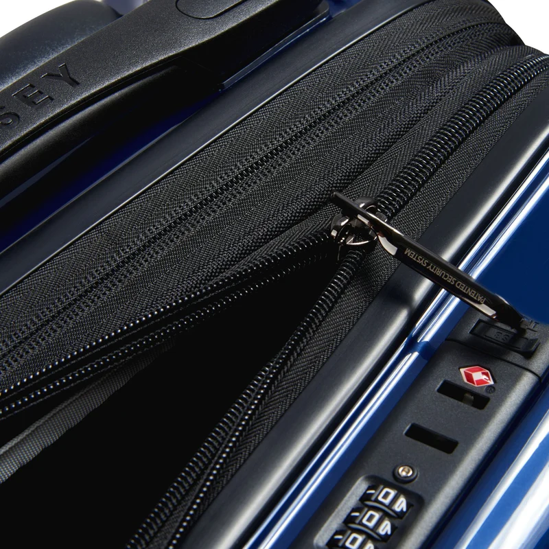 Delsey Paris Shadow 5.0 - 4-Rollen-Kabinentrolley mit Vordertasche S 55 cm erw. USB (marineblau)
