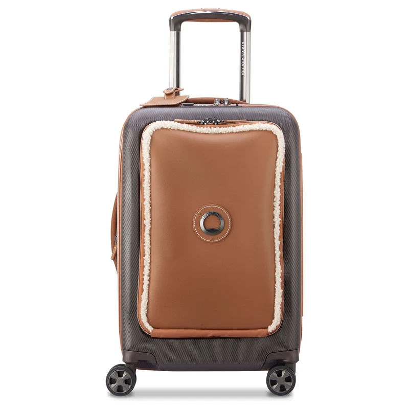 Delsey Paris Chatelet Air 2.0 - 4-Rollen-Kabinentrolley 55 cm erw. 14" USB (braun)