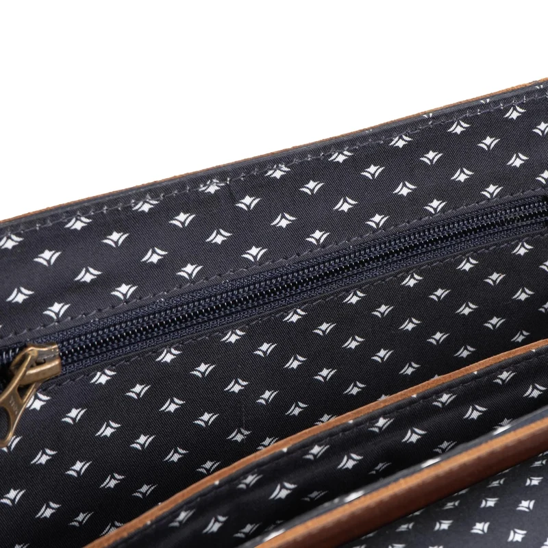 Buckle & Seam Times - Messenger Bag 15.7" 36 cm (braun-getupft)