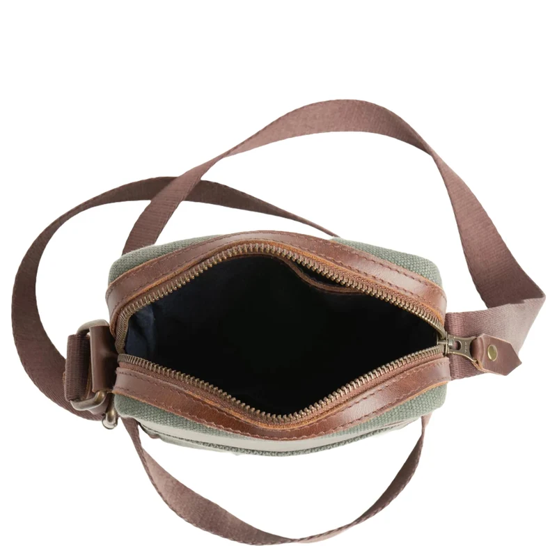 Buckle & Seam Runner Canvas - Umhängetasche 15 cm (grün)