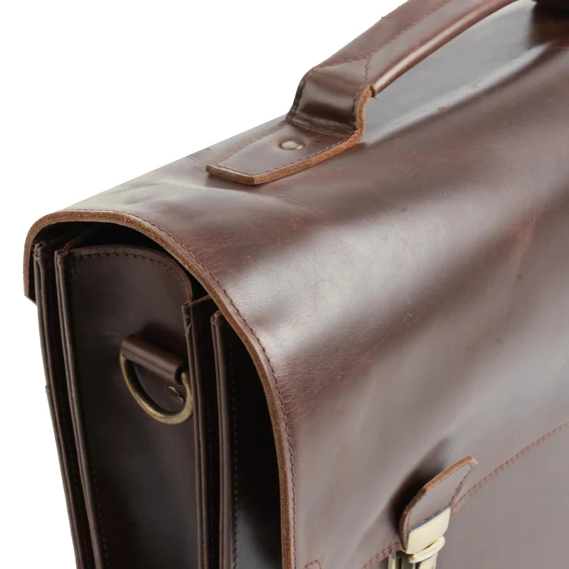 Buckle & Seam Notes - Aktentasche 15" 40 cm (brown-dots)