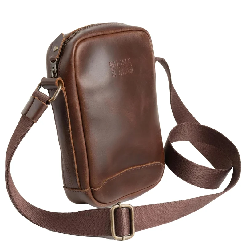 Buckle & Seam Runner - Umhängetasche 15 cm (brown-dots)
