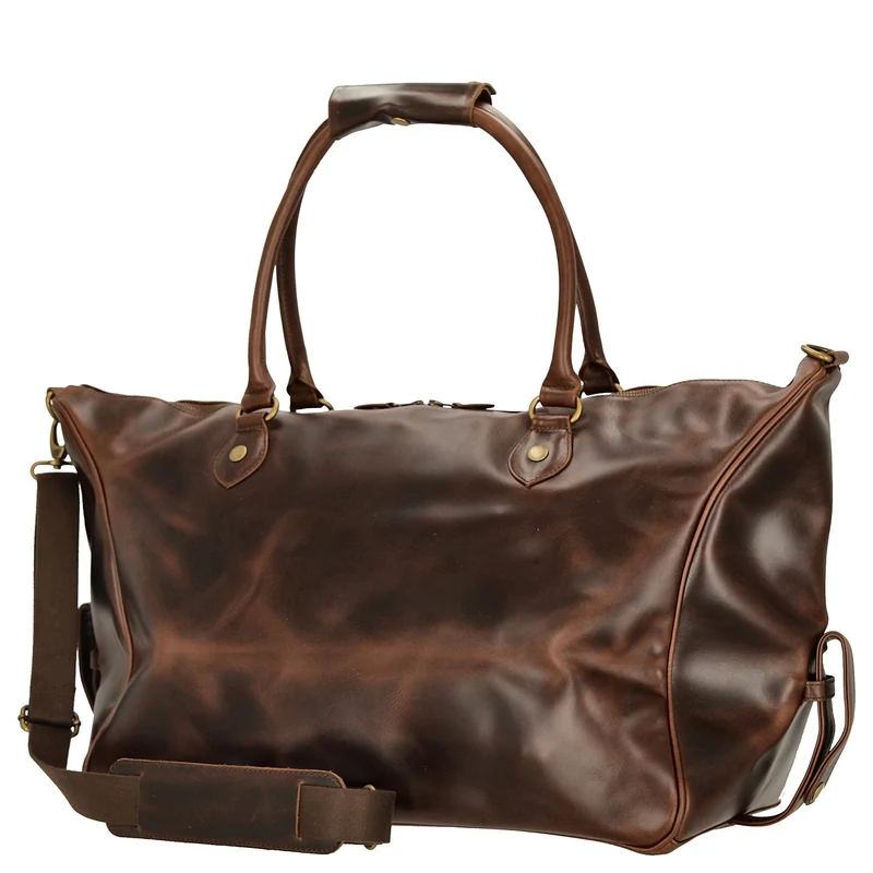Buckle & Seam Linwood Weekender - Reisetasche 50 cm Leder (brown/blue)