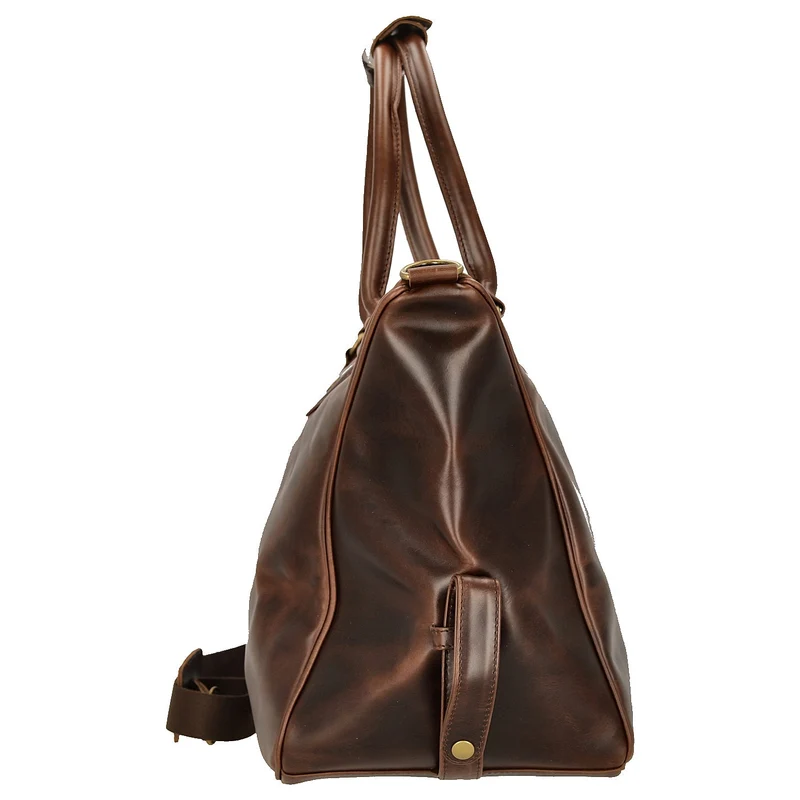 Buckle & Seam Linwood Weekender - Reisetasche 50 cm Leder (brown/blue)