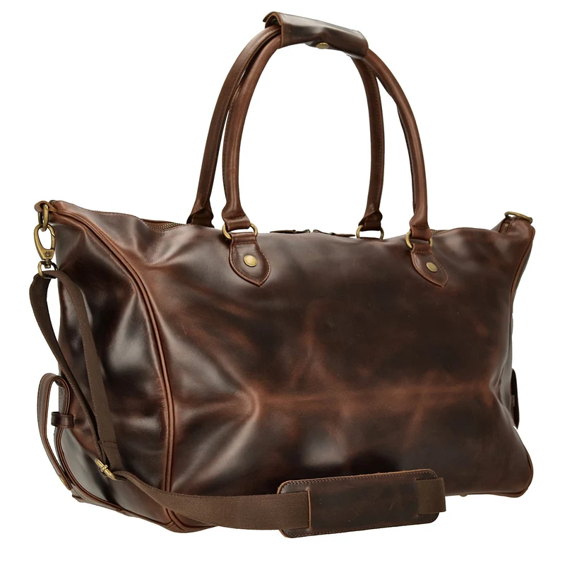 Buckle & Seam Linwood Weekender - Reisetasche 50 cm Leder (brown/blue)