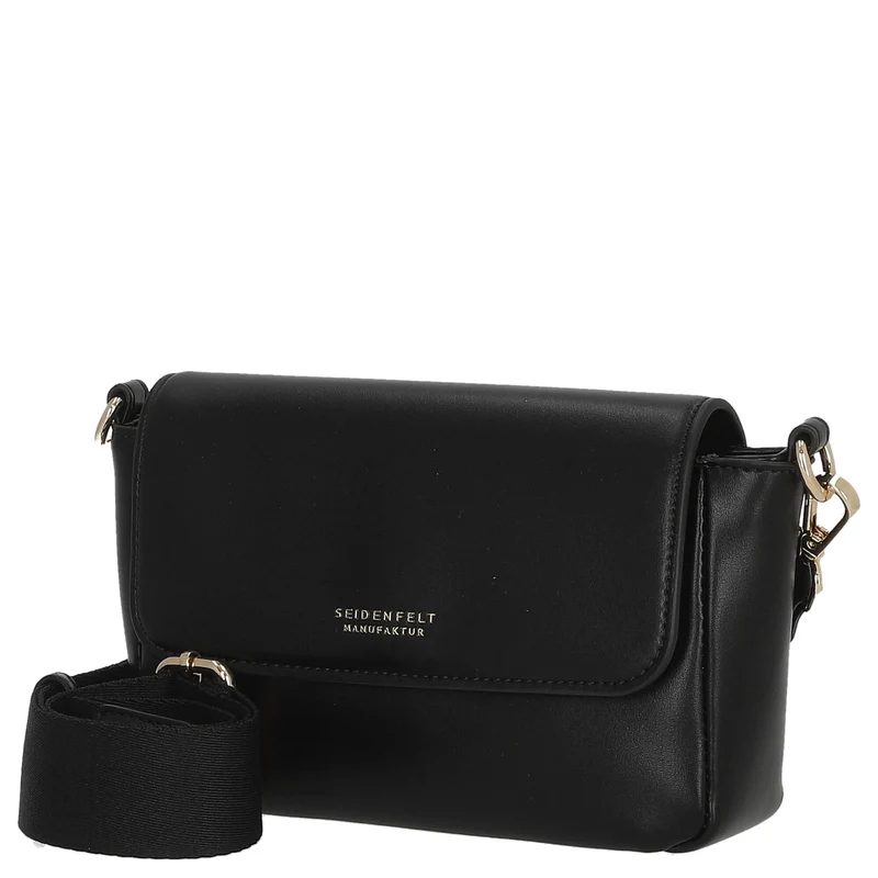 Seidenfelt Tolita - Umhängetasche 22 cm (black/gold)
