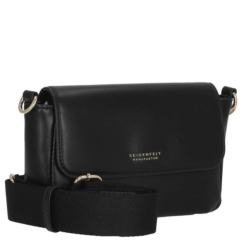 Seidenfelt Tolita - Umhängetasche 22 cm (black/gold)