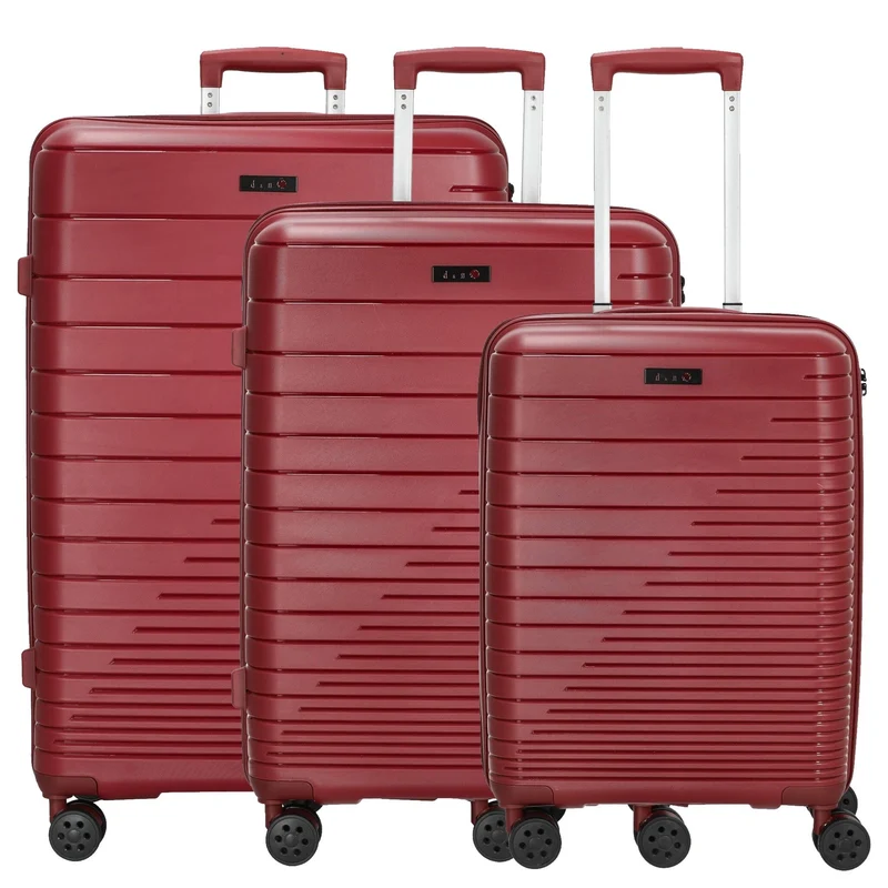 D&N Travel Line 4600 - Trolley-Set, 3tlg. (wine red)
