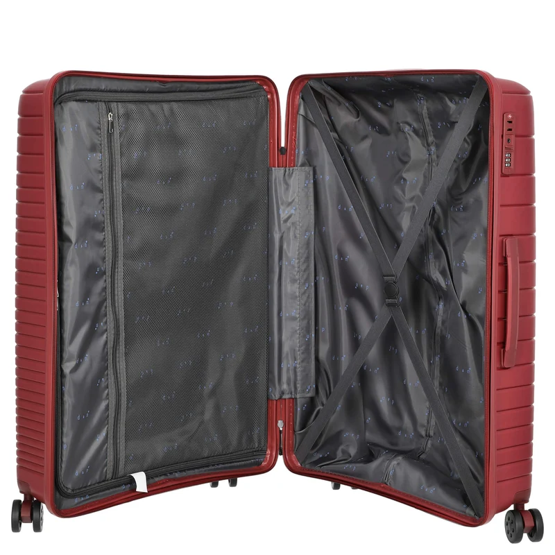 D&N Travel Line 4600 - Trolley-Set, 3tlg. (wine red)