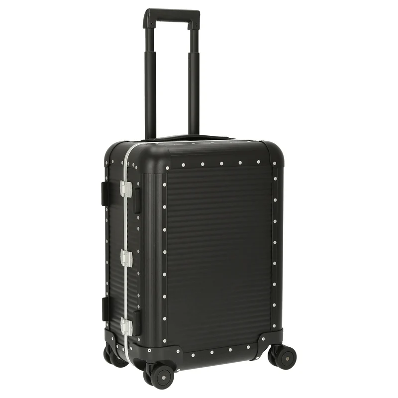 FPM Milano Bank aluminum Spinner 55 M - 4-Rollen-Kabinentrolley 55/25 cm (caviar black)