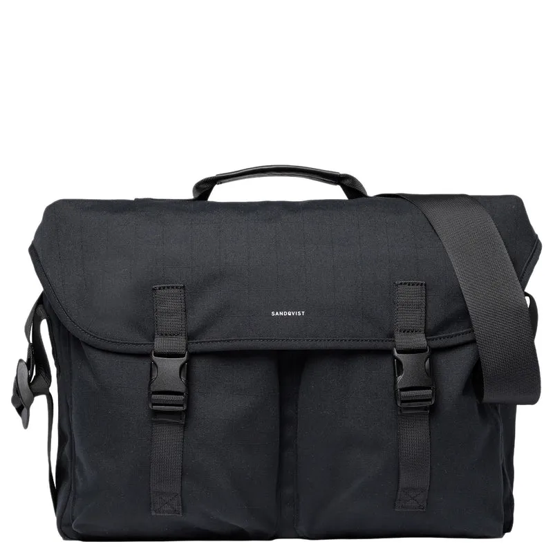 Sandqvist Everyday Messenger Bag - Umhängetasche 40 cm (black)
