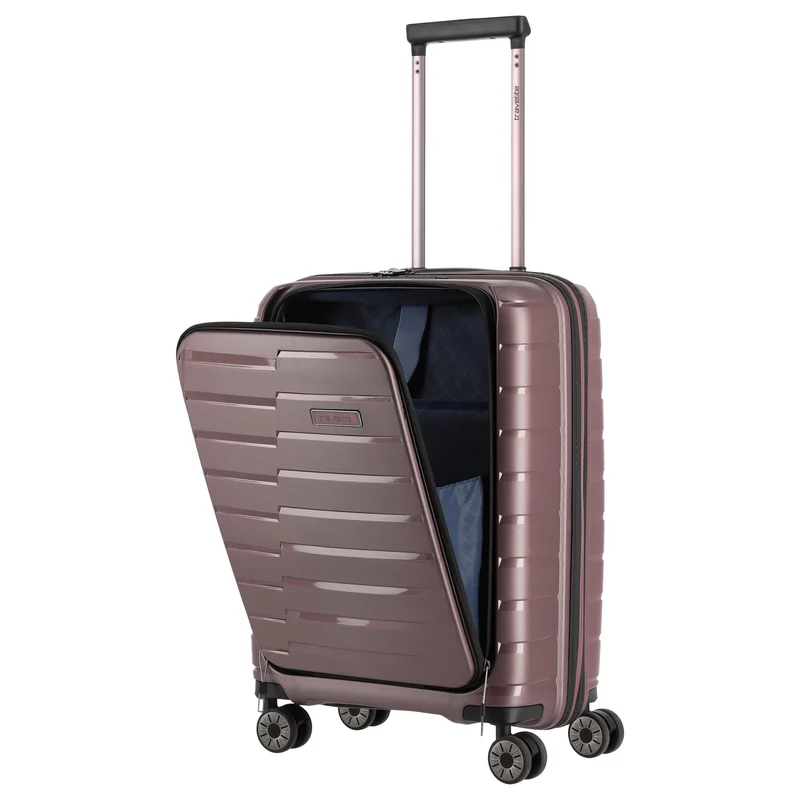 Travelite Air Base - 4-Rollen-Kabinentrolley mit Vortasche S 55 cm (flieder)