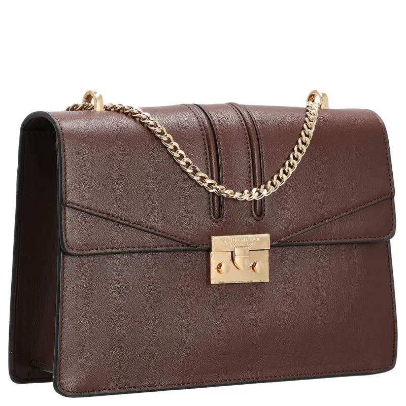 Seidenfelt Roros Big - Schultertasche 28 cm (oxblood/gold)