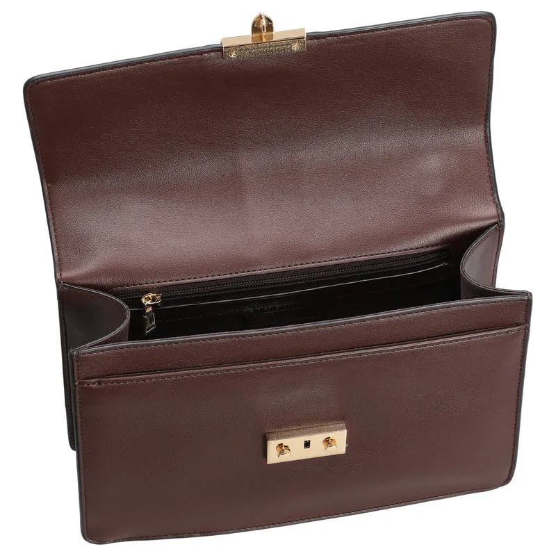 Seidenfelt Roros Big - Schultertasche 28 cm (oxblood/gold)
