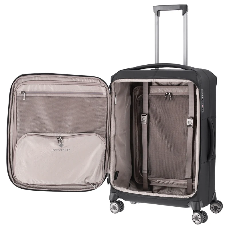 Travelite Priima - 4-Rollen-Trolley M 68 cm erw. (black)