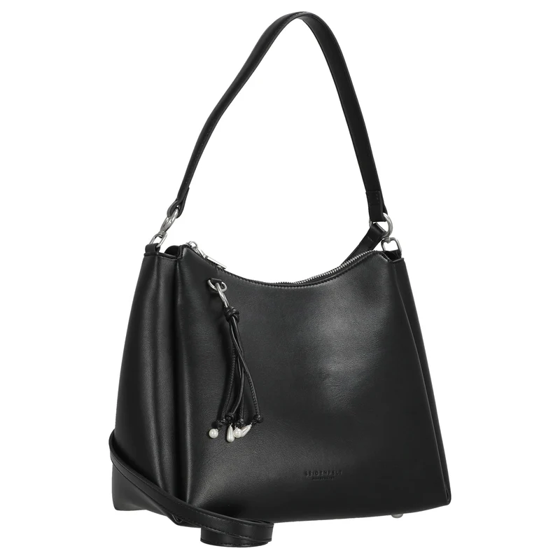 Seidenfelt Sandve Midi Hobo - Schultertasche 31 cm (black)