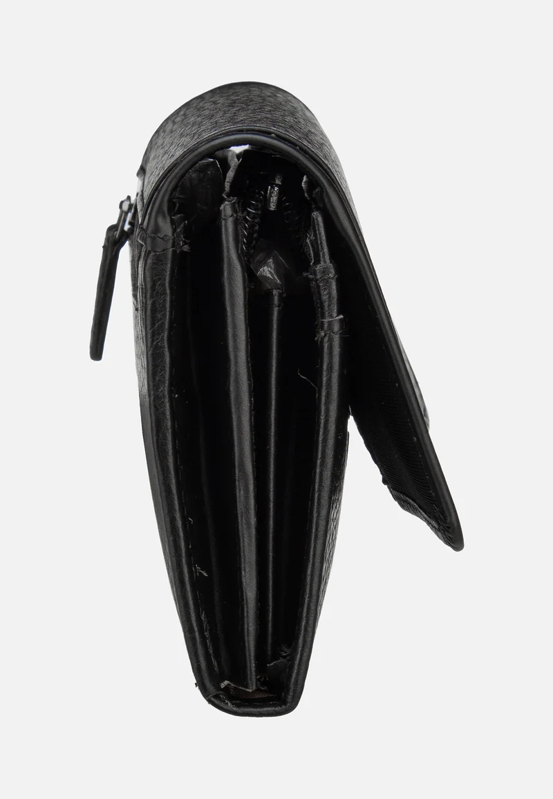 Sina Ladies Long With Flap Schwarz - Portemonnaie