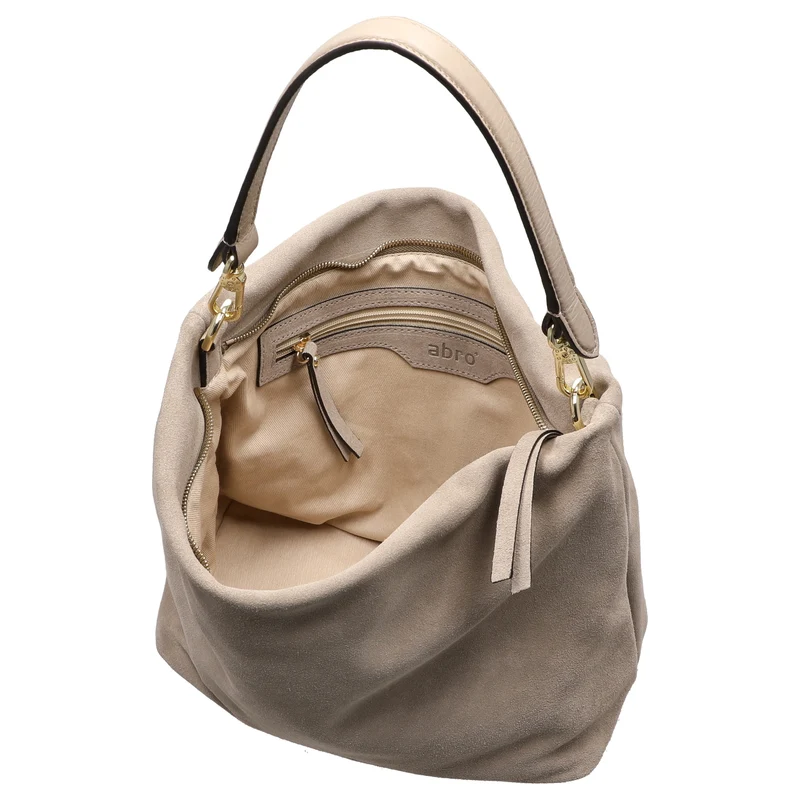 abro Ebony Suede - Beuteltasche 28 cm (siena)