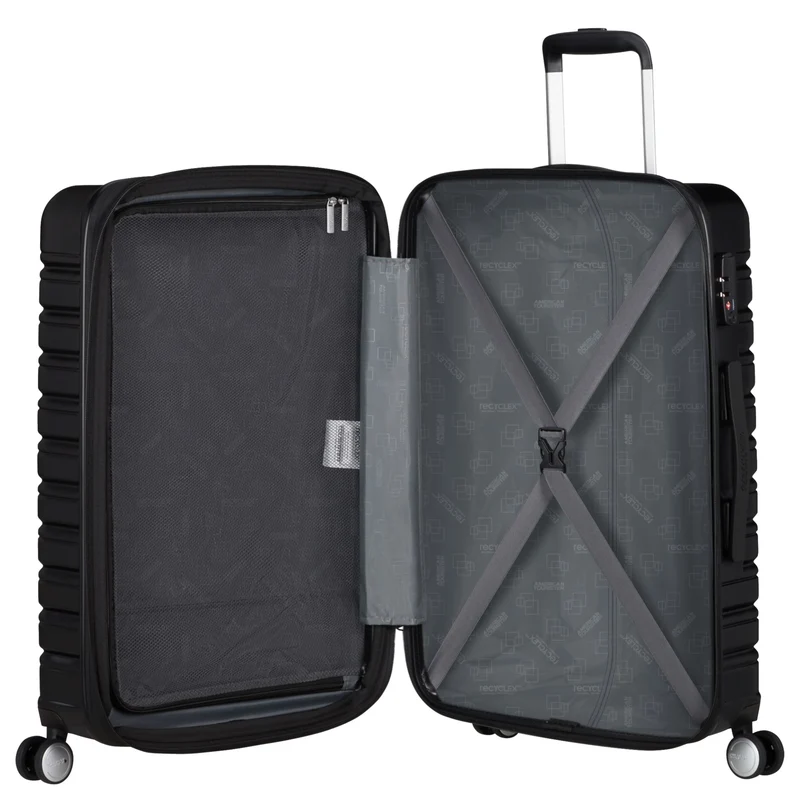 American Tourister Flashline - 4-Rollen-Trolley 67 cm erw. (schwarz)