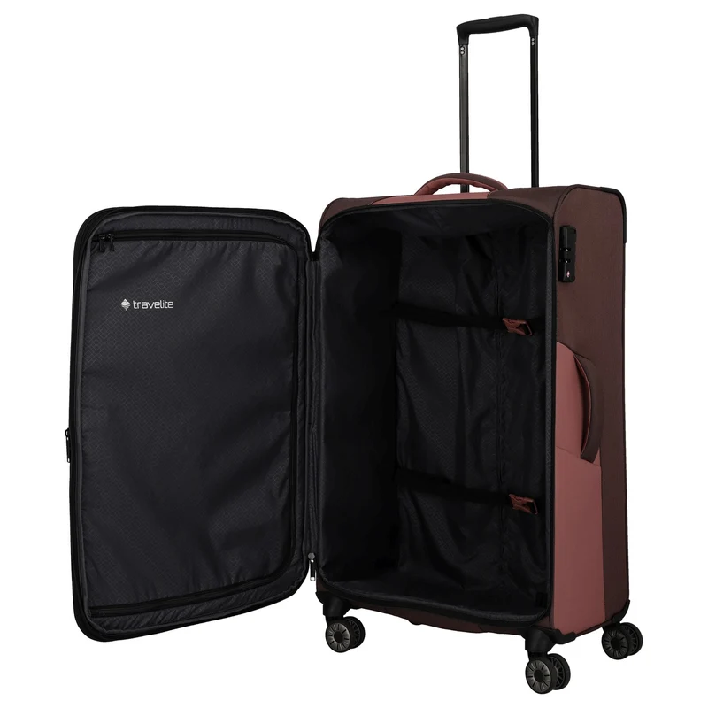 Travelite Viia - 4-Rollen-Trolley L 77 cm erw. (Frühlingsrose)