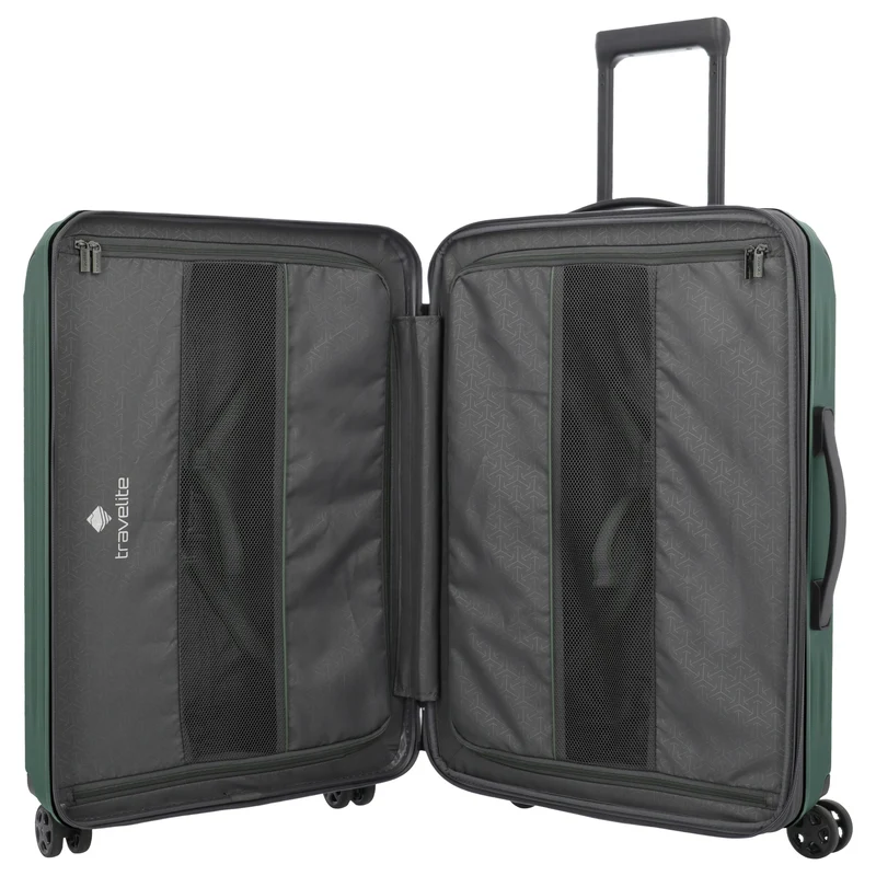 Travelite Dynamiic - 4-Rollen-Trolley M 66 cm erw. (grün)