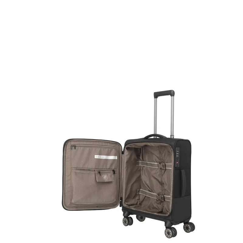 Travelite Crosslite - 4-Rollen-Kabinentrolley S 55 cm (black)