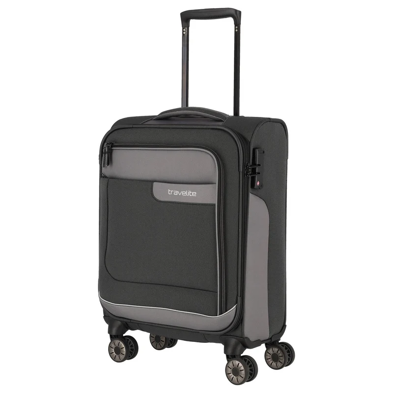 Travelite Viia - 4-Rollen-Kabinentrolley S 55 cm (Schiefer)