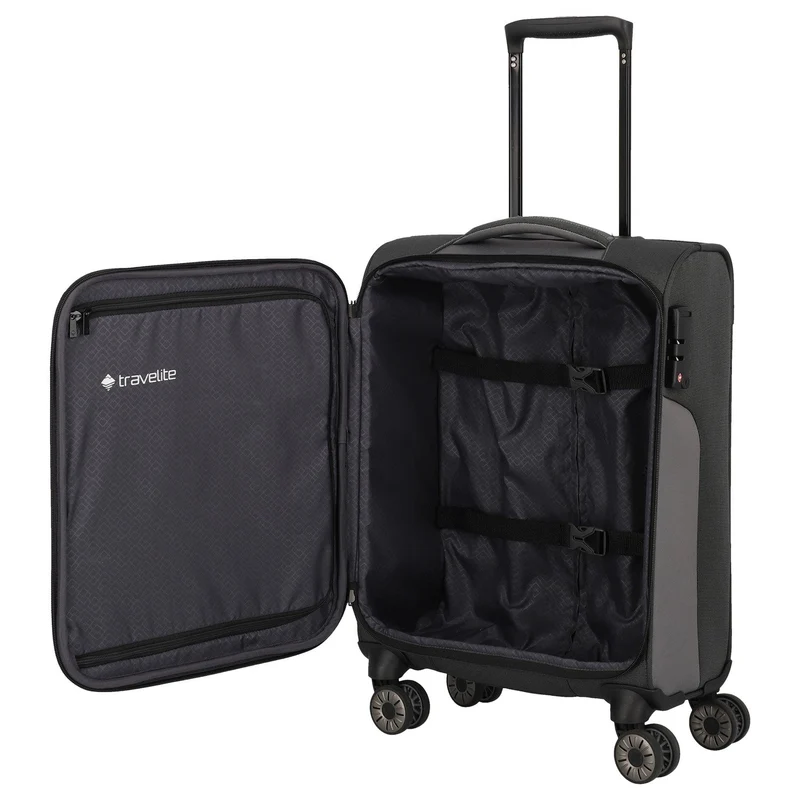Travelite Viia - 4-Rollen-Kabinentrolley S 55 cm (Schiefer)