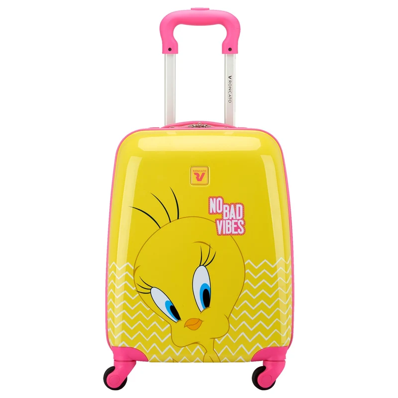Roncato Looney Tunes Kids - 4-Rollen-Kindertrolley 44 cm (Tweety Giallo)