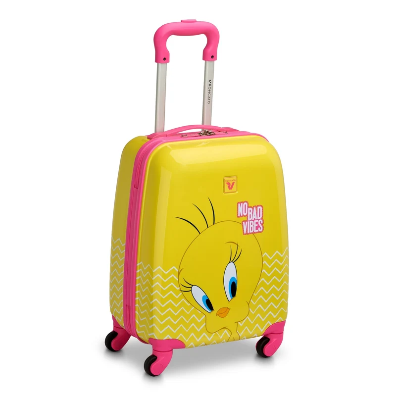 Roncato Looney Tunes Kids - 4-Rollen-Kindertrolley 44 cm (Tweety Giallo)