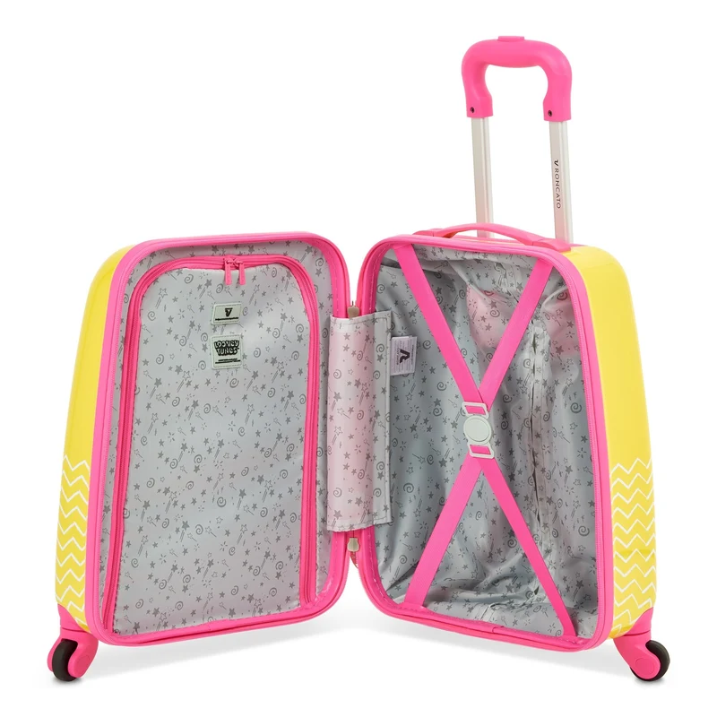 Roncato Looney Tunes Kids - 4-Rollen-Kindertrolley 44 cm (Tweety Giallo)