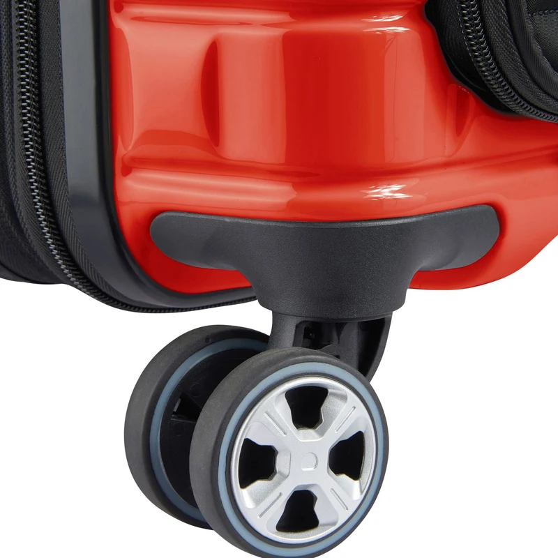 Delsey Paris Shadow 5.0 - 4-Rollen-Kabinentrolley mit Vordertasche S 55 cm erw. USB (intensives rot)