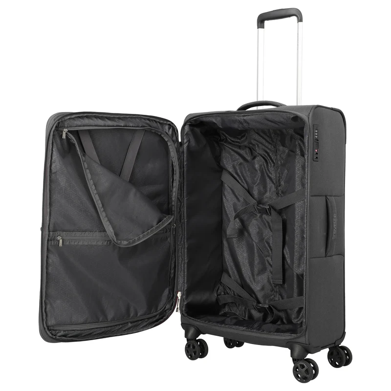 Travelite Cubis - 4-Rollen-Trolley 72 cm erw. (anthracite)