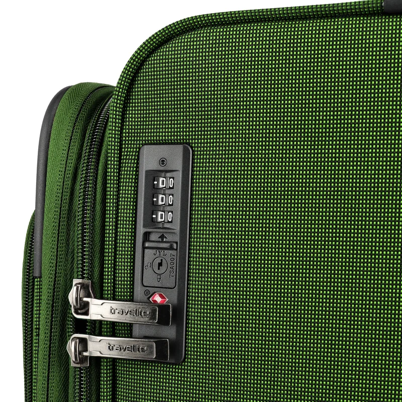 Travelite Cubis - 4-Rollen-Trolley Set 5tlg. (green)