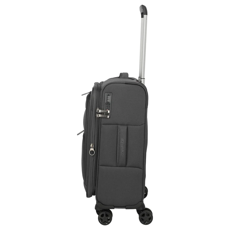 Travelite Cubis - 4-Rollen-Kabinentrolley 55 cm erw. (anthracite)