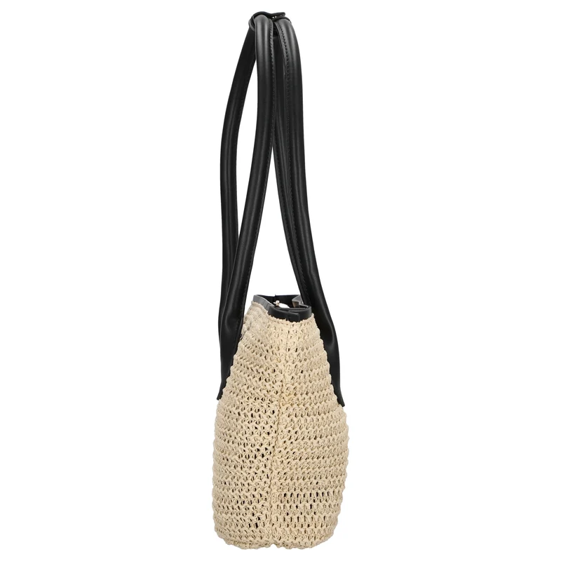 Seidenfelt Savonlinna Tulip - Shopper 33.5 cm (natural straw with black)