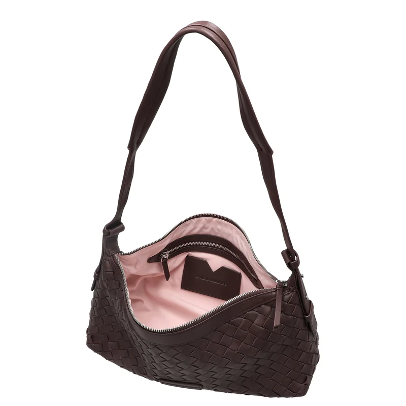 Les Visionnaires Marie Baguette Weave Silky - Schultertasche 38.5 cm (aubergine)