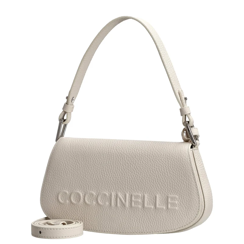 Coccinelle Myrtha Maxi Log - Schultertasche 24 cm (white)