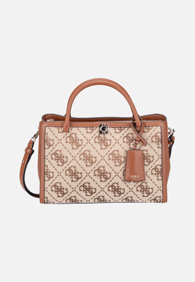 Audrey Logo Girlfriend 55070 Latte Logo - Satchel