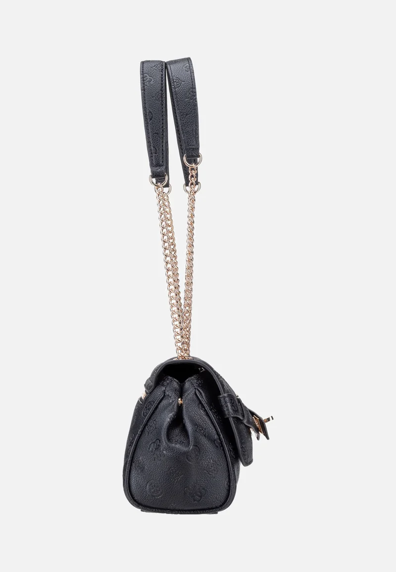 Ella Logo Convertible Flap 46210 Black Logo - Abendtasche