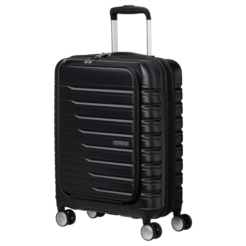 American Tourister Flashline - 4-Rollen-Kabinentrolley mit Vortasche 15.6" 55 cm (schwarz)