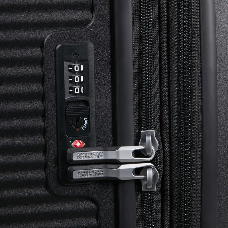 American Tourister Soundbox - 4-Rollen-Trolley 80 cm erw. (schwarz)