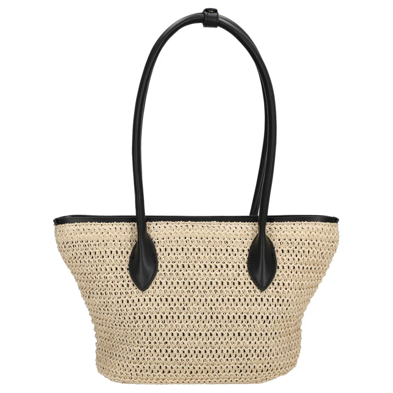 Seidenfelt Savonlinna Tulip - Shopper 33.5 cm (natural straw with black)