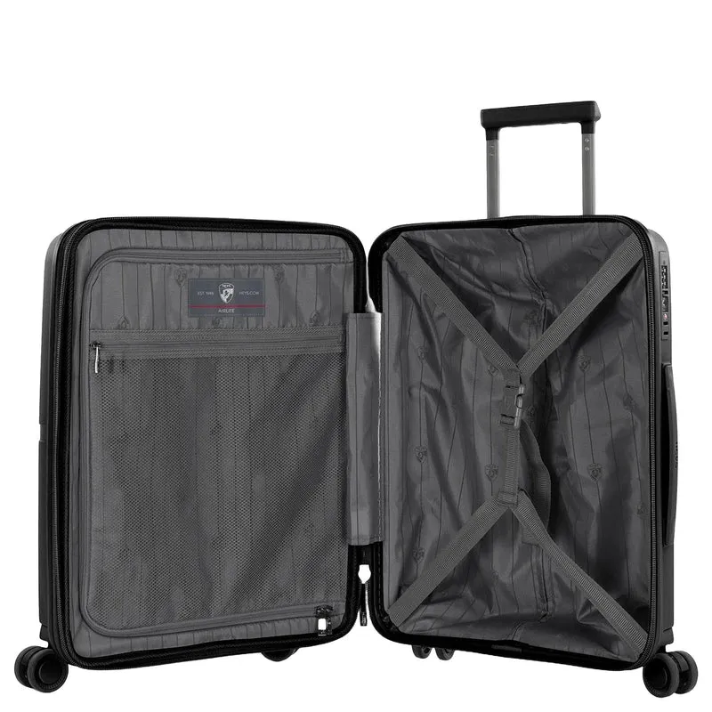 Heys AirLite - 4-Rollen-Kabinentrolley S 53 cm erw. (schwarz)